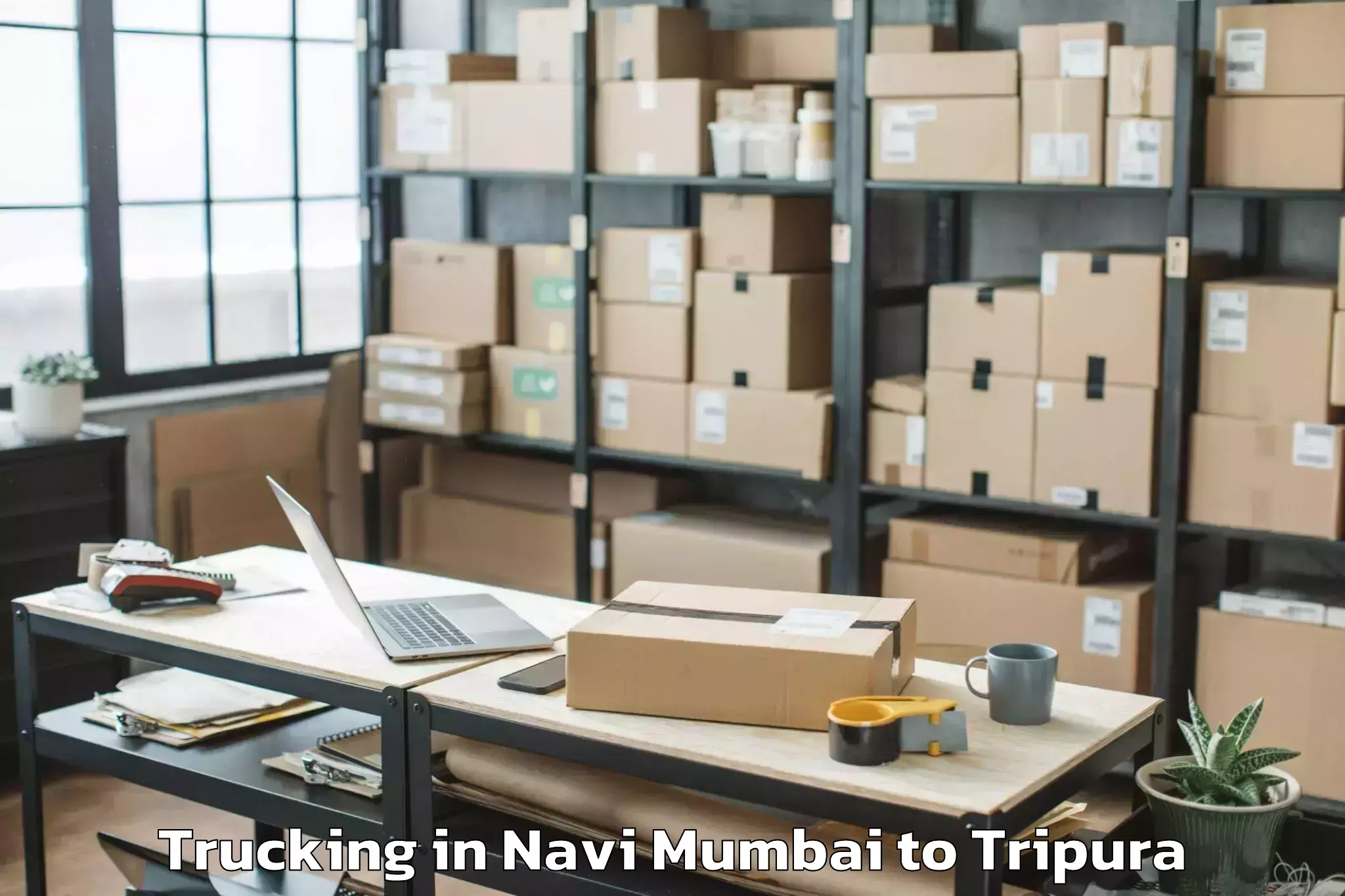 Hassle-Free Navi Mumbai to Manughat Trucking